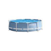 Rodinný kruhový bazén s kovovou konštrukciou a kartušovou filtráciou z prémiovej rady Prism Frame.