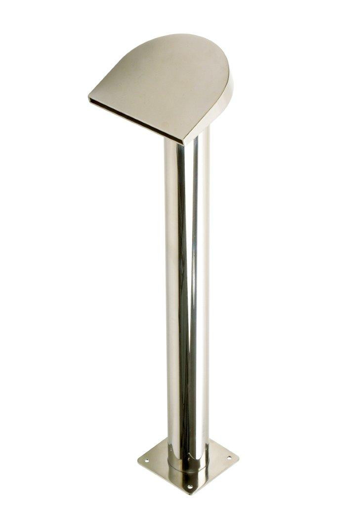Chrlič - Půlměsíc vysoký,Š200 mm,připojení 75 mm,AISI 316,proud dolů
