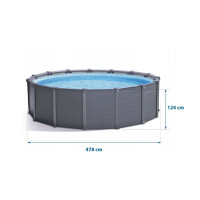 Luxusný nadzemný bazén s pevnou oceľovou konštrukciou 